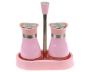 Salt & Pepper Shakers with Holder  Set 3PCS Murukali.com