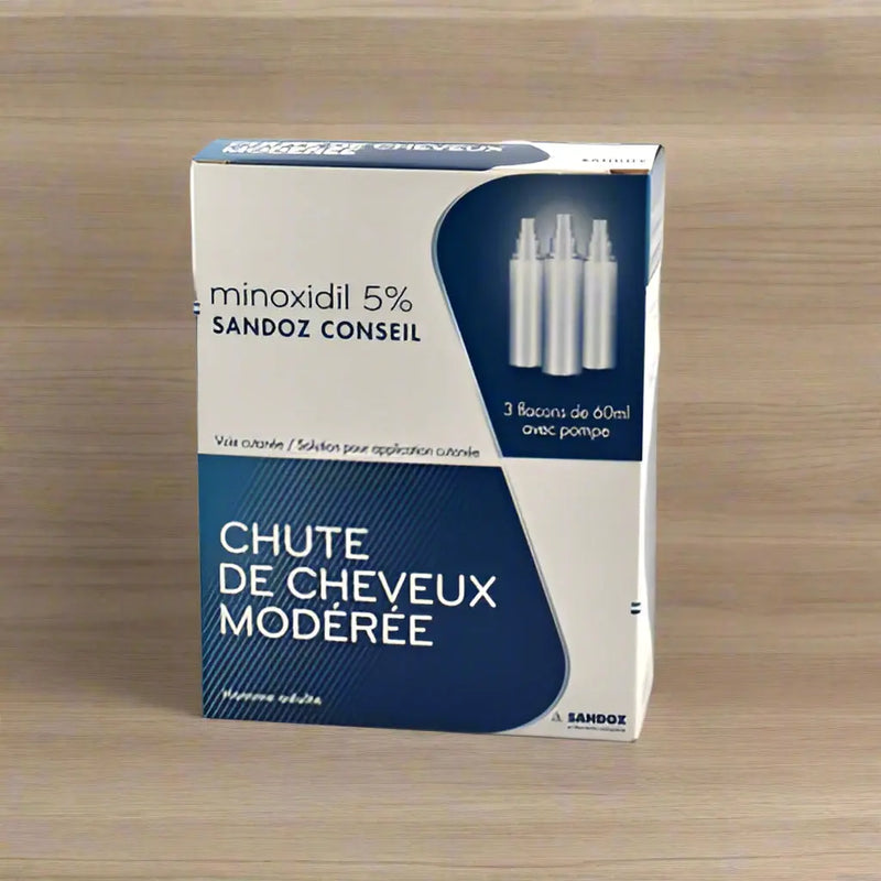 Sandoz Conseil Minoxidil 5% Hair Regrowth Treatment for Men - 3x60ml with Pump Murukali.com