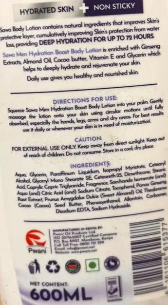 Sawa Body Lotion For Men 600ml Murukali.com