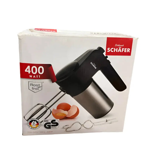 Schaefer 400W Electric Hand Mixer – Stainless Steel, 5-Speed Murukali.com