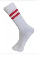 School Uniform Socks White with Red strip / 1 Pair murukali.com