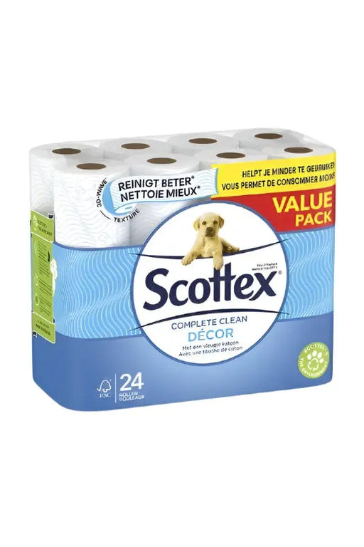 Scottex Toilet Paper Decor 2-Ply 140 Sheets (24 Rolls) Murukali.com