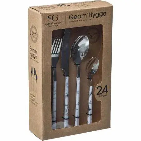 Secret Gourmet Geom’Hygge 24-Piece Cutlery Set Murukali.com
