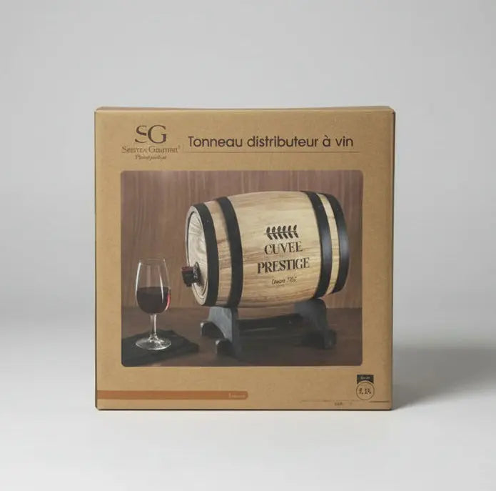 Secret de Gourmet Wine Barrel Dispenser – Tonneau Distributeur à Vin 5.5L Murukali.com