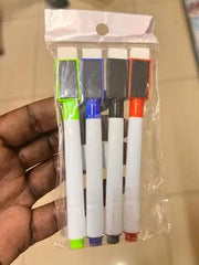 Set of Magnetic Dry Erase Markers with Erasers and Magnets 4pcs Murukali.com