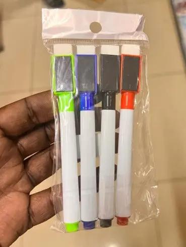 Set of Magnetic Dry Erase Markers with Erasers and Magnets 4pcs Murukali.com
