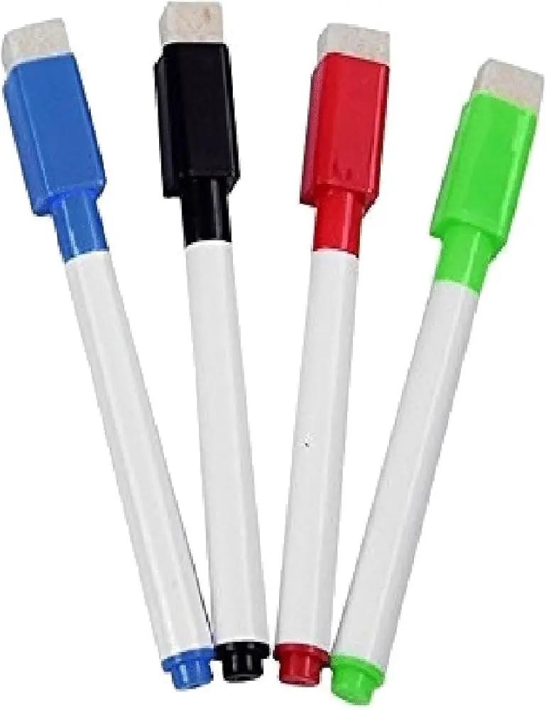 Set of Magnetic Dry Erase Markers with Erasers and Magnets 4pcs Murukali.com
