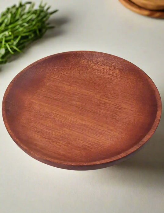 Shallow Hand-Turned Wooden Bowl/Tray Murukali.com