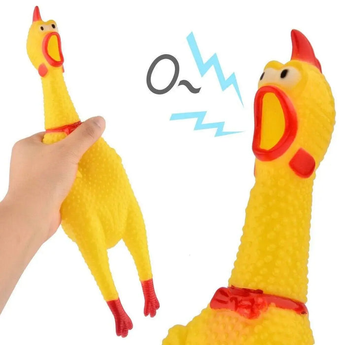 Shrilling Chicken Rubber Toy – Squeezing Sound Is Heard Toy For Kids Pets Dogs Murukali.com