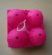 Silicone Ice Ball Mold with Funnel  4-Cavity Sphere Ice Maker Murukali.com