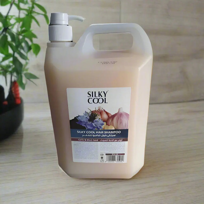 Silky Cool Hair Shampoo with Garlic & Black Seed - 5L Murukali.com