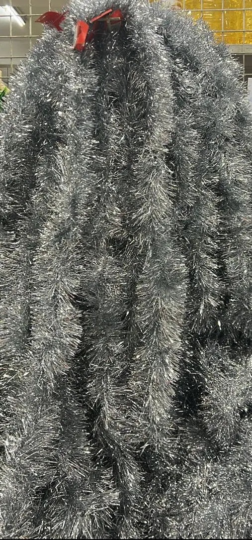 Silver Christmas Tinsel Garland 1pc Murukali.com