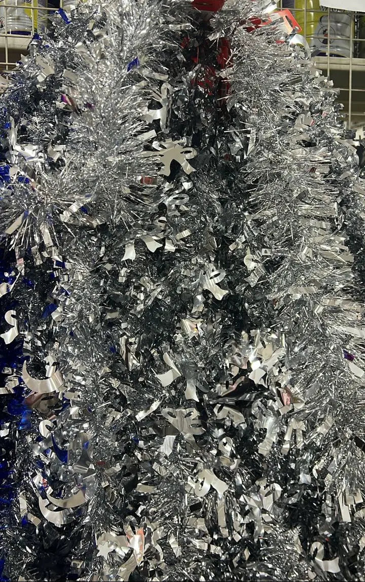 Silver Christmas Tinsel Garland Murukali.com