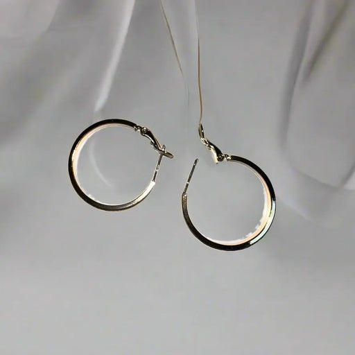Sleek Gold-Toned Hoop Earrings Maman Fatu