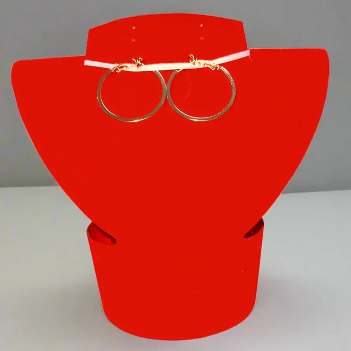 Sleek Gold-Toned Hoop Earrings Maman Fatu