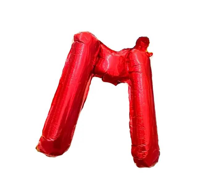 Small Red Letter M Foil Balloons Murukali.com