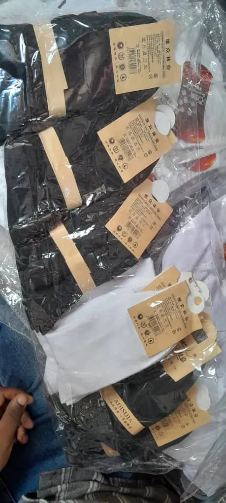 Socks Pure Cotton Men Free Size 6pairs Veda Supply