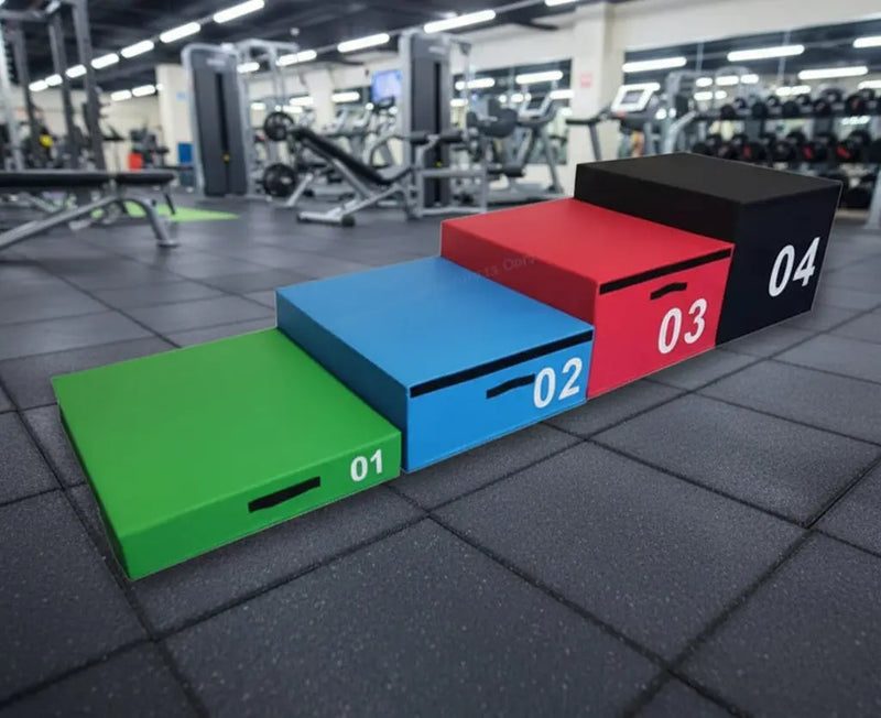 Soft Foam Plyometric Jump Box Set – 4-in-1 Training Blocks Murukali.com