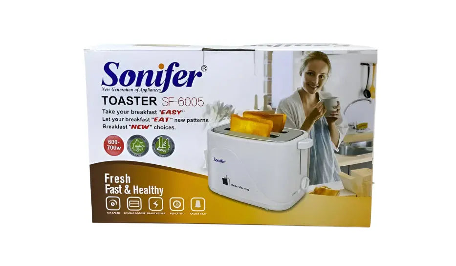 Sonifer 2 Slice Toaster Model SF-6005  700W Murukali.com
