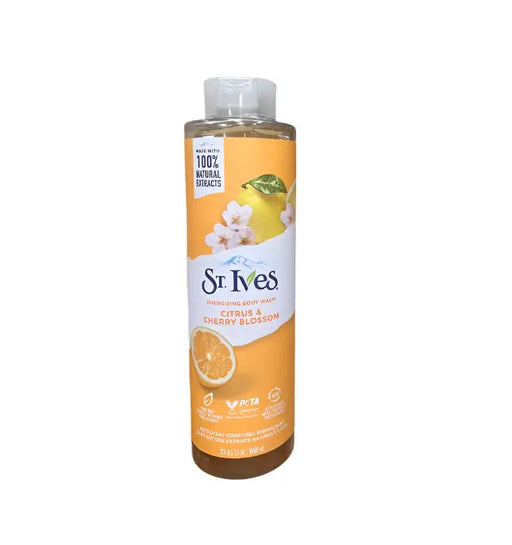 St. Ives Energizing Body Wash Citrus & Cherry Blossom 650ml Murukali.com
