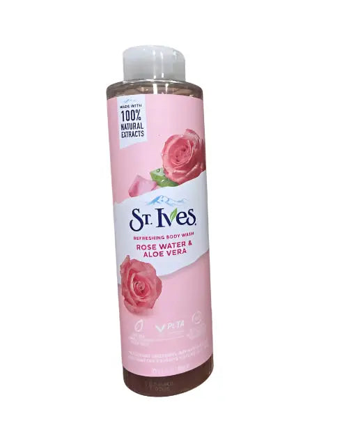 St. Ives Refreshing Body Wash Rose Water & Aloe Vera 650ml Murukali.com