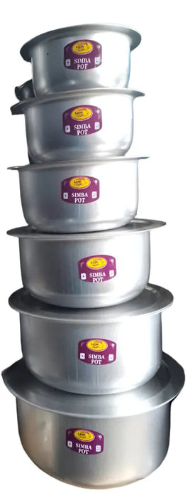 Stainless Steel Cooking Pot Set with Bottom 6pcs murukali.com