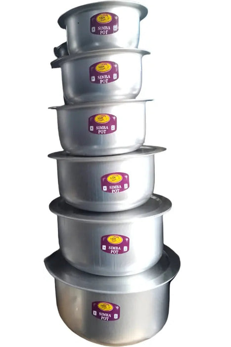 Stainless Steel Cooking Pot Set with Bottom 6pcs murukali.com