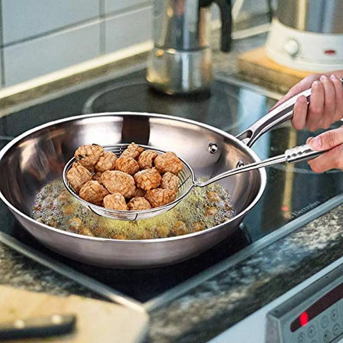 Stainless Steel Deep Frying Spoon Oil Strainer Net Fryer Murukali.com
