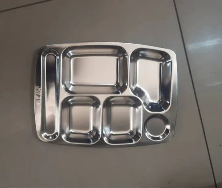 Stainless Steel Divided Plate or Mess Tray Murukali.com