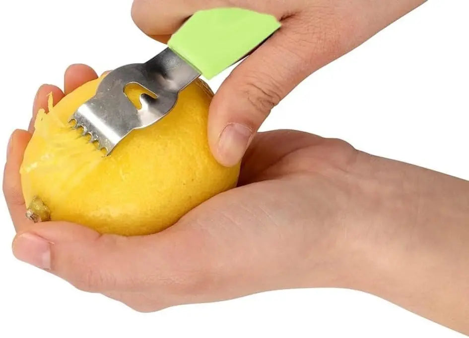 Stainless Steel Lemon Zester – Citrus Peeler & Grater
