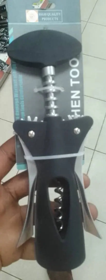 Stainless Steel Winged Corkscrew with Ergonomic Grip Murukali.com