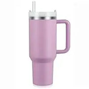 Stanley Style Insulated Travel Tumbler with Straw – 1.2L Pink Murukali.com