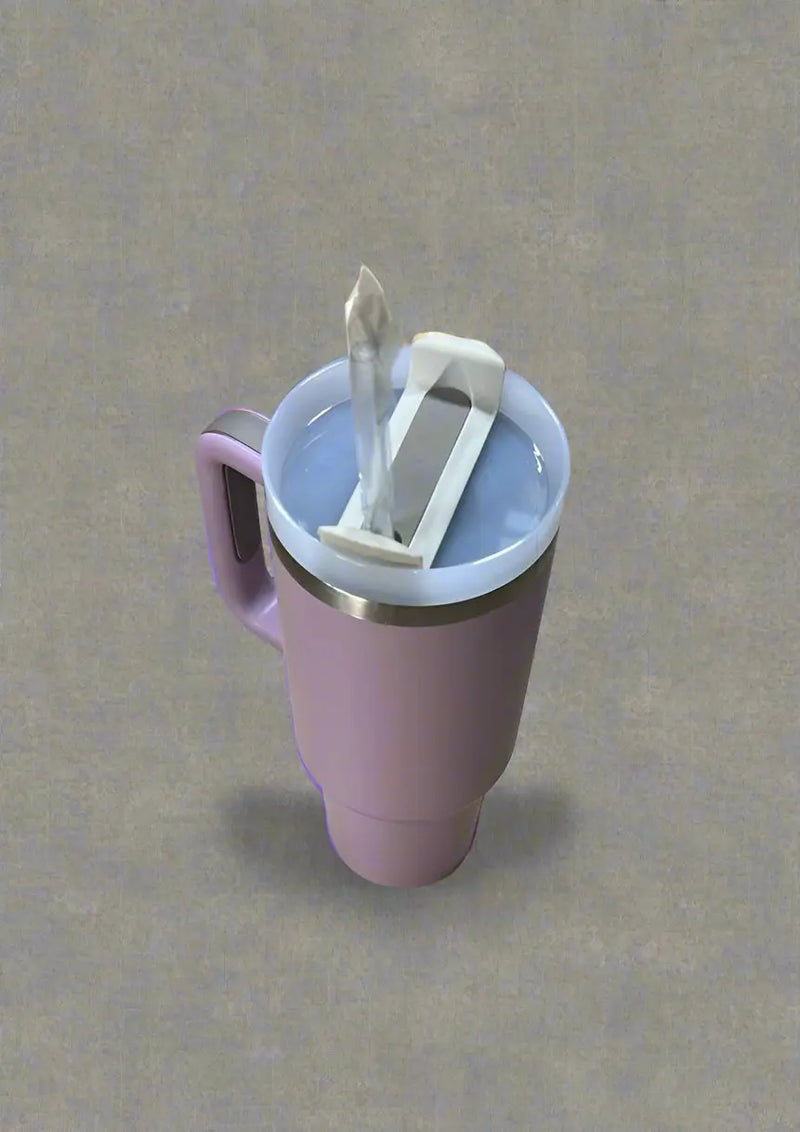 Stanley Style Insulated Travel Tumbler with Straw – 1.2L Pink Murukali.com