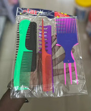 Star 6-Piece Comb Set - Vibrant Colors for Styling & Detangler Murukali.com