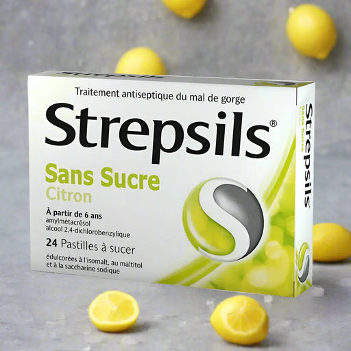 Strepsils Sans Sucre Citron Sugar-Free Lemon Murukali.com