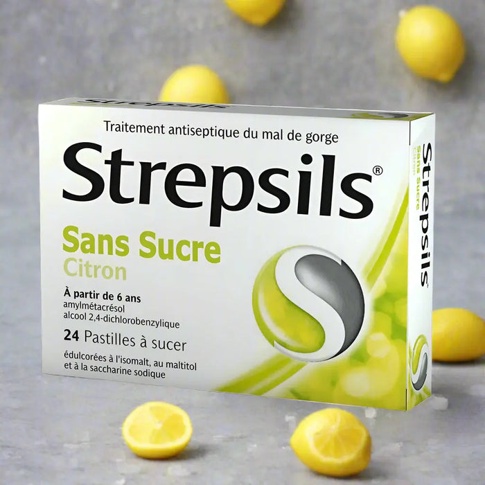Strepsils Sans Sucre Citron Sugar-Free Lemon Murukali.com