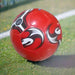 Striking Red Soccer Ball Murukali.com