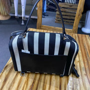 Striped Black and White Duffle Bag TONIFAITHY Boutique