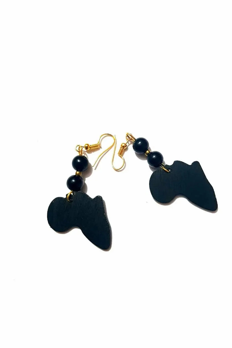 Stunning African handcrafted Earring in Black murukali.com