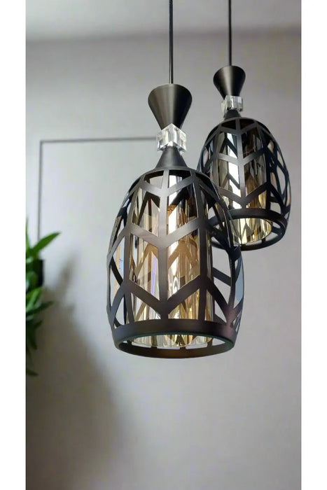 Stylish Black Pendant Lights – Sleek Metal Frame with Single Bulb for Modern Spaces murukali.com