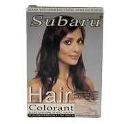 Subaru hair colorant box with a woman's face on it