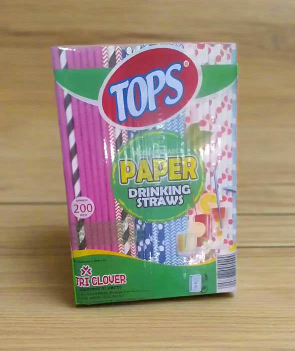 TOPS Paper Drinking Straws 200pcs Murukali.com