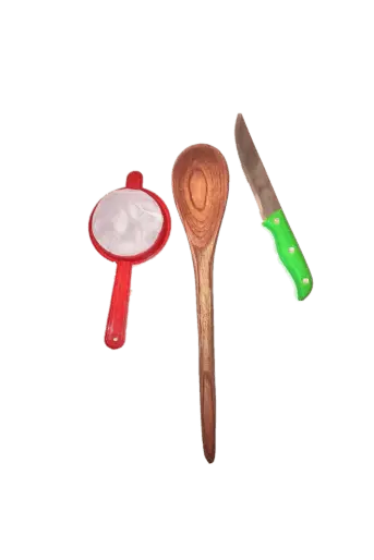 Tea strainer /M Kichen Knife -Colored Wooden SpatulaLocal made -Ikimamiyo . murukali.com