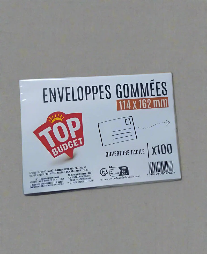Top Budget Enveloppes Gommées 114x162mm 100pcs Murukali.com