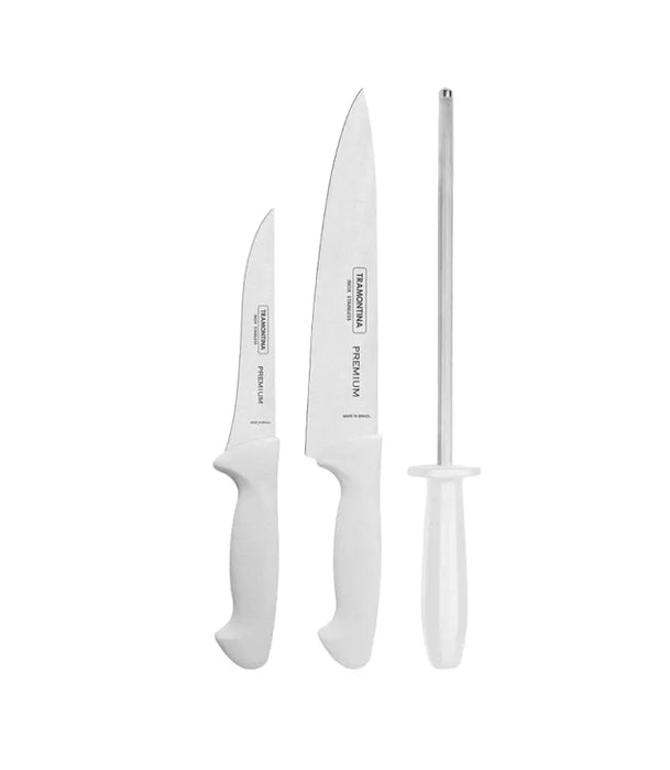 Tramontina Premium 3-Piece Knife and Sharpener Set