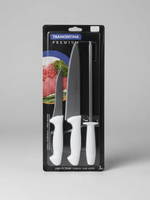 Tramontina Premium 3-Piece Knife and Sharpener Set