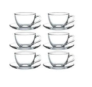 Transparent Glass Cup Coffee Tea Cup With Saucer murukali.com