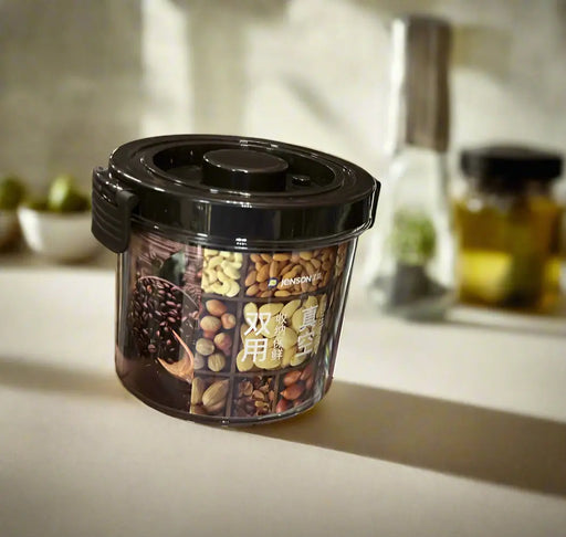 Transparent Square Coffee Storage Container with Airtight Lock and Vacuum Seal Murukali.com