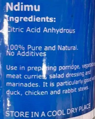 Tropical Heat Citric Acid 100g Murukali.com