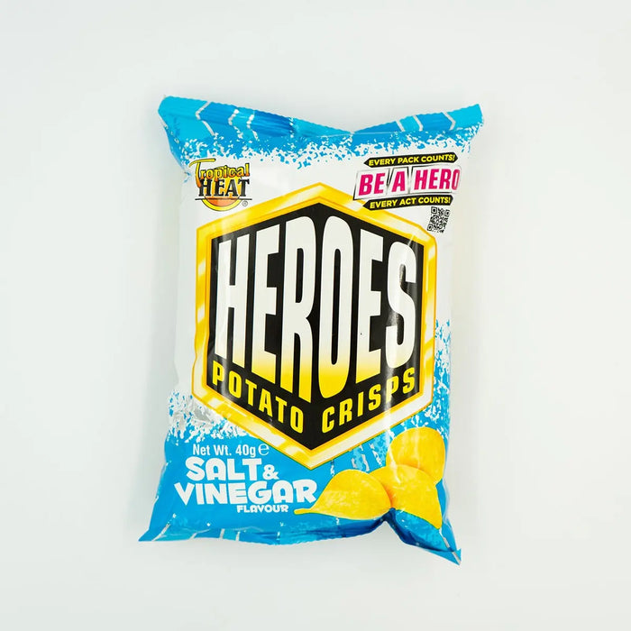 Tropical Heat Heroes Potato Crisps – Salt & Vinegar